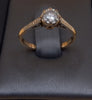 18ct 2.2G Yellow Gold Diamond Ring Size-M