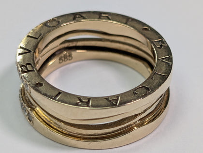 14ct Gold Vented Puzzle ring