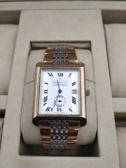 Dreyfuss Gold Tone Hand Made Swiss Quartz Watch