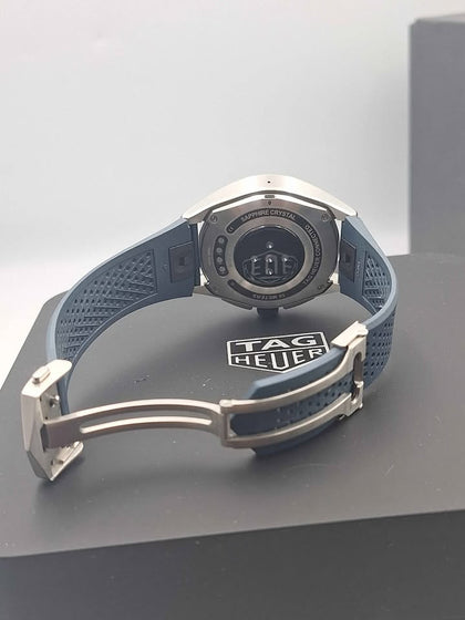 Tag Heuer G Connect SBR8A11 Mens Smart Watch - With 45mm Blue Rubber Strap - Boxed With Papers