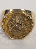 9ct George & Dragon Ring Size U 1/2