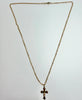 18.5" 9ct yellow gold cross with chain