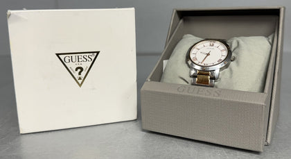 Guess Women’s Watch Dawn White Dial Stainless Steel Strap GW0404L3