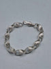 925 Sterling Silver Large Patterned Tulip Bracelet - 9" Long - 38.04 Grams *BRAND NEW*