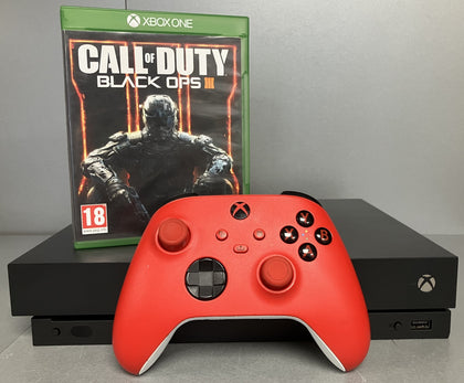 Microsoft Xbox One X 1TB Black Console Bundle ( + Call Of Duty Black Ops 3 ) ** Unboxed **