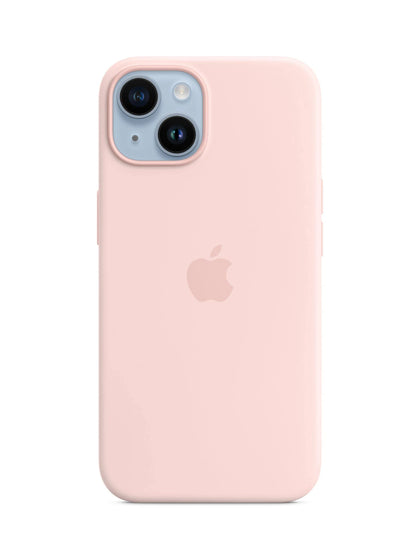 Apple iPhone 14 Silicone Case with Magsafe - Chalk Pink