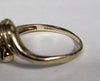 9ct Yellow Gold Ring With Clear And Green Stones - 2.02G - Size M - Hallmarked