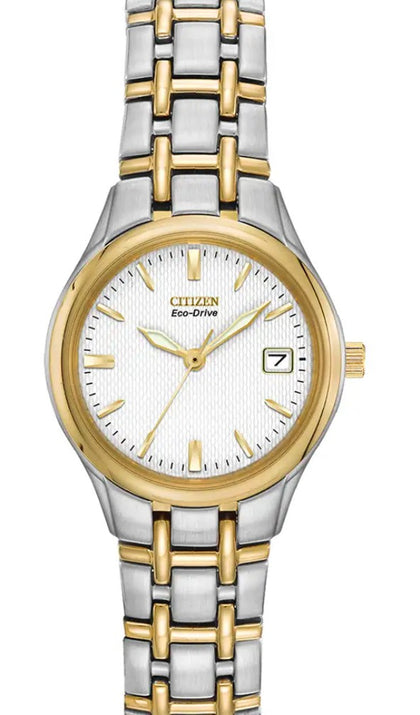 Ladies Citizen Eco Drive gold/silver Watch Boxed