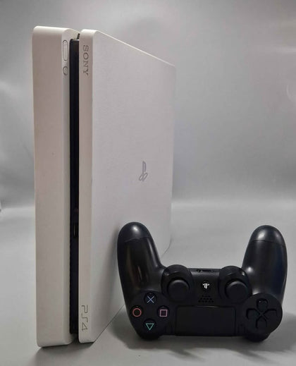Playstation 4 Slim Console, 500GB White With Black Pad