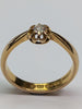 22ct Gold Diamond Ring - Size Q