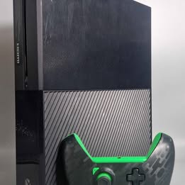 Xbox One 500GB With Wired Controller and Leads BLACK GREEN THIRD PARTY PAD