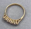 9ct gold ring cz stones size M