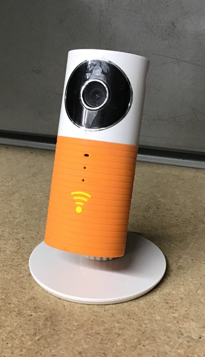 CLEVER DOG Wireless Smart Wifi Home Security Camera **WHITE / ORANGE** inc. DC Charging Cbale.