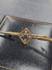 15ct Yellow Gold Brooch With Blue And White Stones - 4.2G