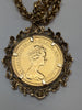 1976 FULL SOVEREIGN MOUNTED PLUS 9CT GOLD BELCHER CHAIN 18.93G PRESTON STORE