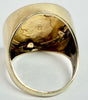 22ct gold Half Sovereign Mounted in a 9ct Ring Size Q 1/2