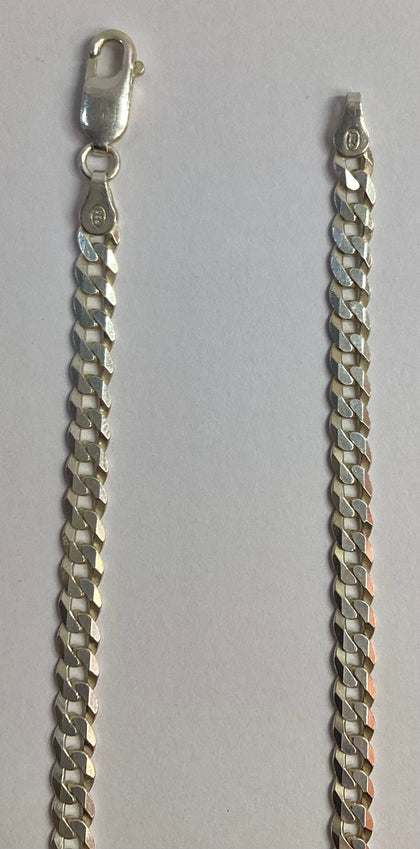 Silver Curb Chain 20”