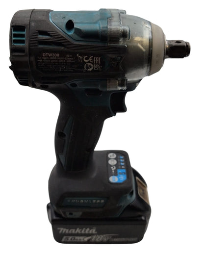 Makita DTW300 18V Li-Ion LXT Brushless Cordless Impact Wrench with Battery and Charger