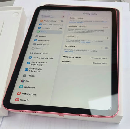 IPad11-inch: A16 chip, 11-inch Model, Liquid Retina Display, 128GB, Wi-Fi 6, 12MP Front / 12MP Back Camera, Touch ID,(Pink)