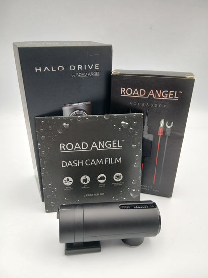 Road Angel Halo Drive 2k Dash Cam with accessory pack and window sticker BOXED