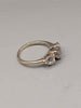 9ct Yellow Gold Rig With 3x Translucent Green Stones - Size K