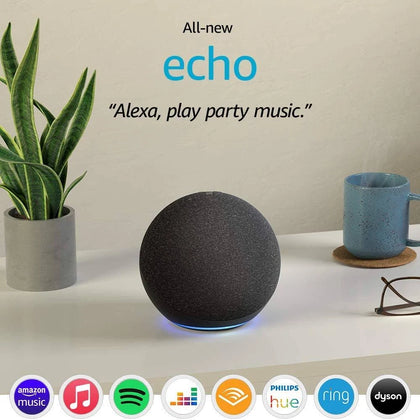 Amazon Echo Dot 4th Generation Smart Speaker with Alexa - Charcoal