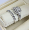9ct White Gold Diamond Rings Matching Size "K"
