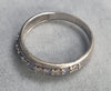 9ct White Gold Diamond Ring Purple Stones Size O