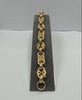 9ct Fancy Gents Bracelet , 25.6g - ** Hallmarked ** 21cm Length, 1cm Wide