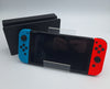 Nintendo switch 32GB black console with red/blue joy-cons, dock and charger (missing kick stand) UNBOXED