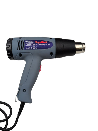 SupaTool Heat Gun Wired HGK2000K Accessories and Hard Carry Case 