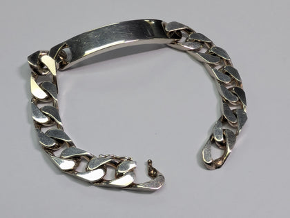 SOLID SILVER I.D BRACELET