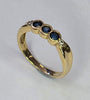 18ct Gold Ring with Sapphires Size T 1/2