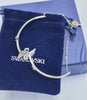 Swarovski Iconic Swan 5614119 Rhodium Plated Adjustable Bangle Bracelet White Crystals