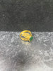 22ct Gold Green Stone Ring (Size T), 8.6g