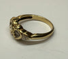 9CT GOLD DIAMOND HEARTS RING SIZE L 1/2