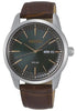 Seiko Solar Men's Brown Leather Strap Watch