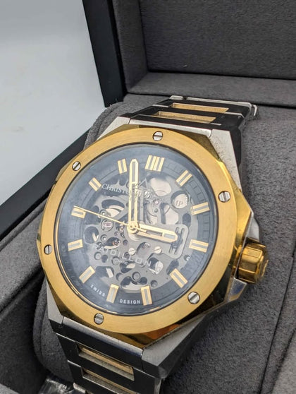 DEAL Christophe Duchamp Raidillon Skeleton Automatic CD8501-02 - Sapphire Glass - Steel Bracelet - Boxed (RRP. £1995.00)