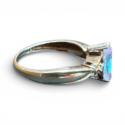 9ct Yellow Gold Marquise Cut Cz Ring - Size O