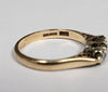 9K - Yellow Gold Ring With Clear Stones - 1.87g - Size J - Hallmarked