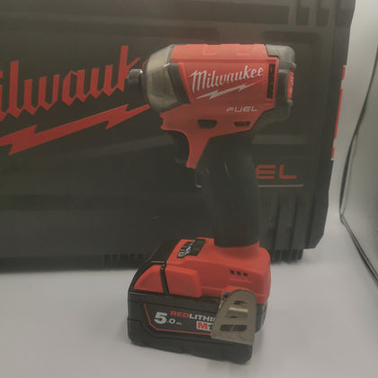 Milwaukee 18V M18FID3 Fuel Impact Driver with 5.0AH Battery, Milwaukee Case Included