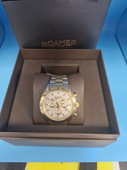 Roamer Monza 100 850837471520 Mens Watch Chronograph Needs New Battery