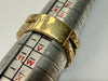 9ct gold ring with CZ stones size T 1/2