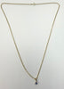 9ct yellow gold belcher chain with blue stone pendant 24"