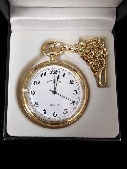 Mount Royal B10 Quartz Pocket Watch With Chain, Boxed