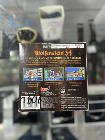 Wolfenstein 3d Nintendo Gameboy Advance Game ** Collection Only - Wythenshawe **