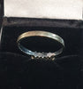 9ct White Gold Ring with Clear Stones  - Size S