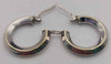 9ct white gold Hooped earrings 2.5g boxed & hallmarked