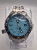 **NEW** Rotary seamatic automatic Tiffany blue stainless steel watch with box and papers and card.