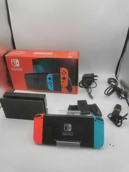 Nintendo Switch Console, 32GB + Neon Red/Blue Joy-Con, Boxed